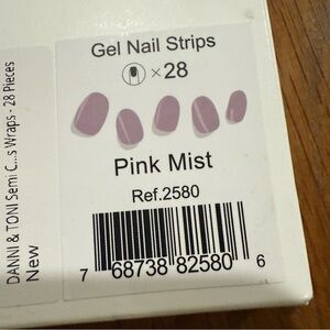 Danni & Toni Pink Mist Gel Nail Strips NEW